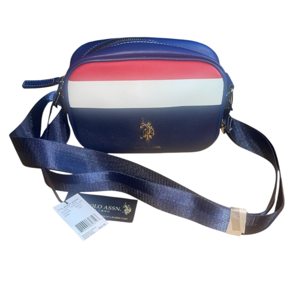 U.S. Polo Assn
Womens. Classic Signature Stripe Crossbody Bag - Picture 2 of 8